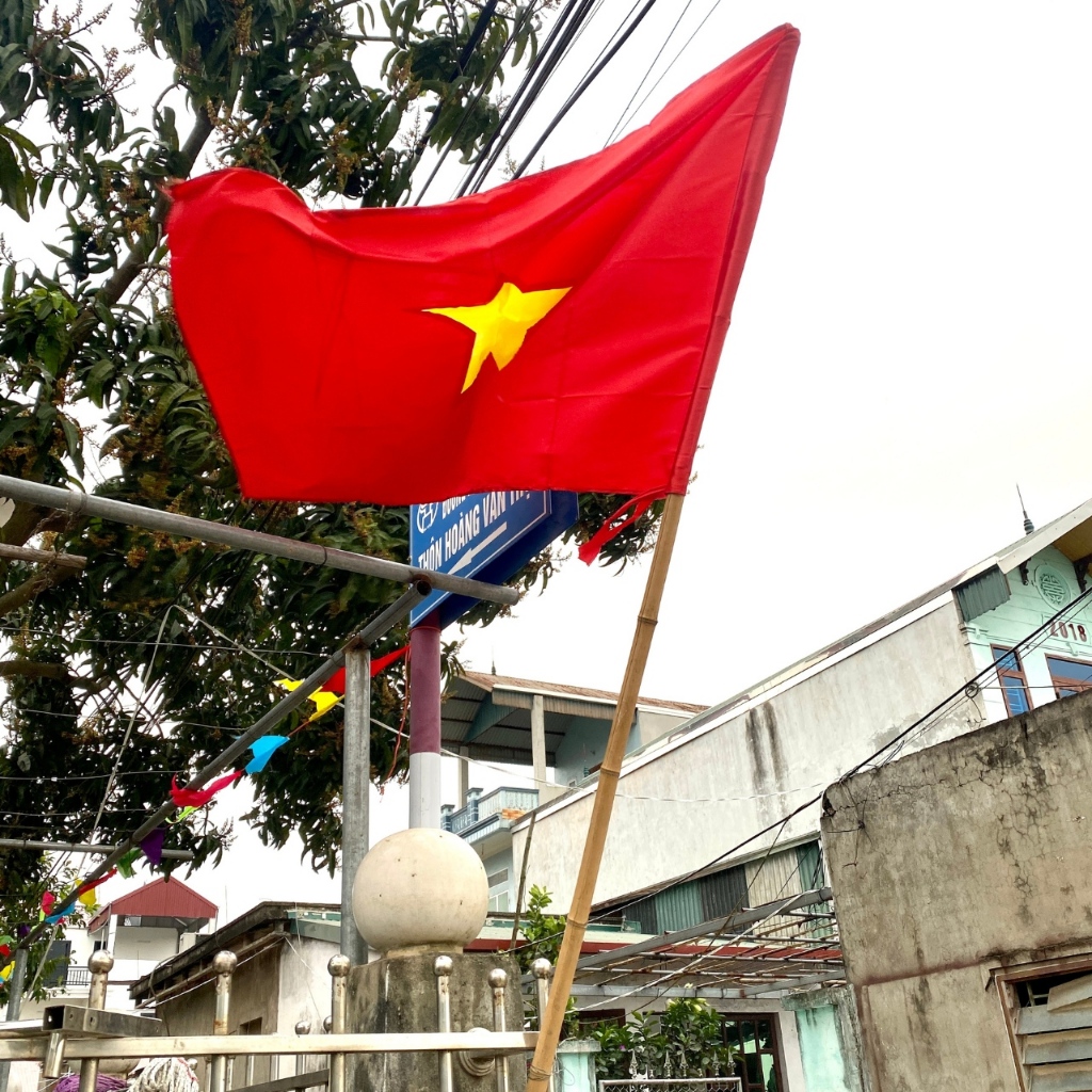 Cán Cờ đỏ sao vàng 1.5m, Gậy treo Cờ Tổ Quốc, Gậy tre cán trúc làm hàng ...