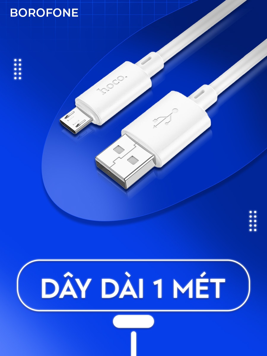 Ảnh Dây cáp sạc Hoco X88 Micro-USB 2.4A 12W dành cho android, dây dài 1 mét 1