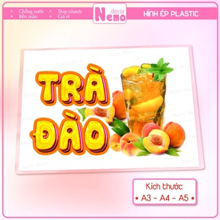 [Hình Ép Plastic] NƯỚC GIẢI KHÁT, SÂM LẠNH, TRÀ TẮC, TRÀ ĐÀO, TRÀ CHANH.. Trang Trí Quán Nước, Trà Sữa, Cà Phê, Quán Ăn.