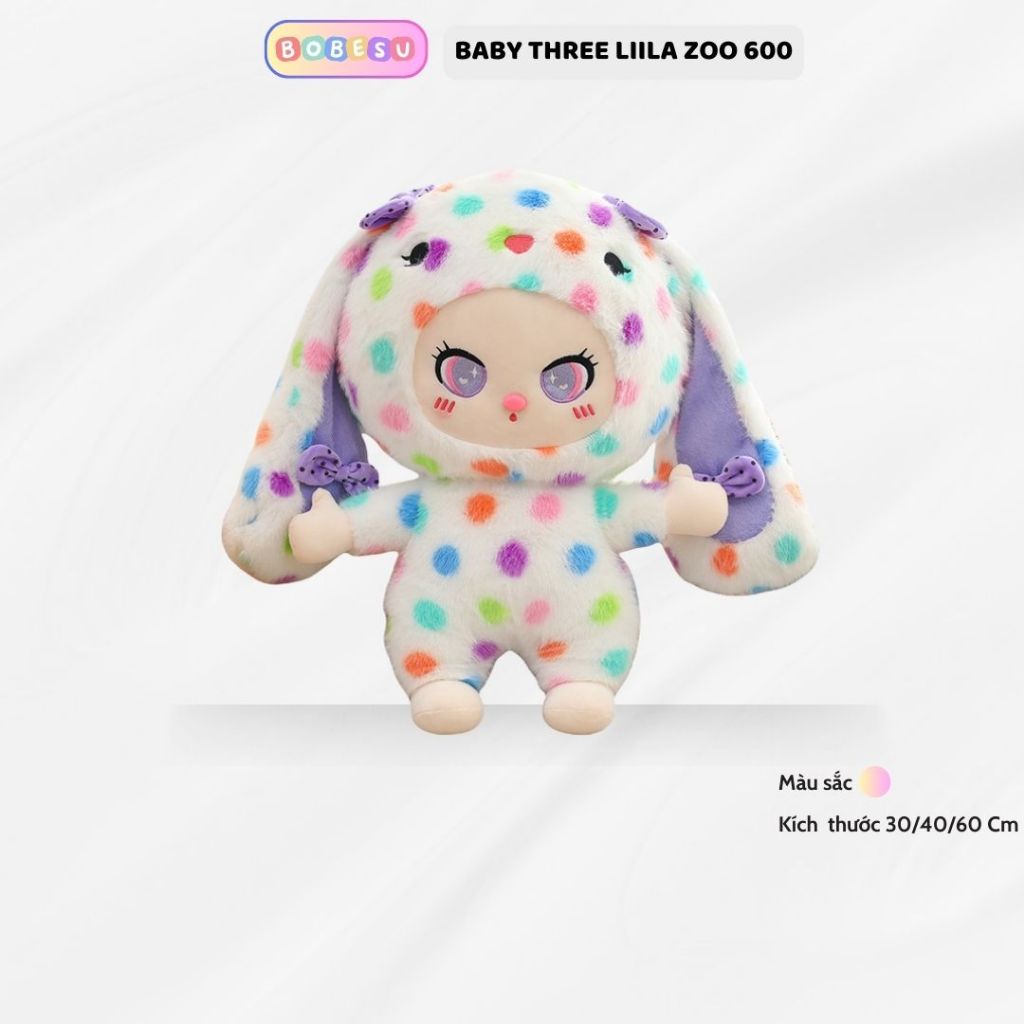 Gấu bé ba Liila zoo 600 chất liệu lông chồn kim cao cấp thù nhồi bông bé ba lila 600