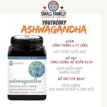 Viên uống nhân sâm Ấn Độ Ashwagandha giảm căng thẳng, stress