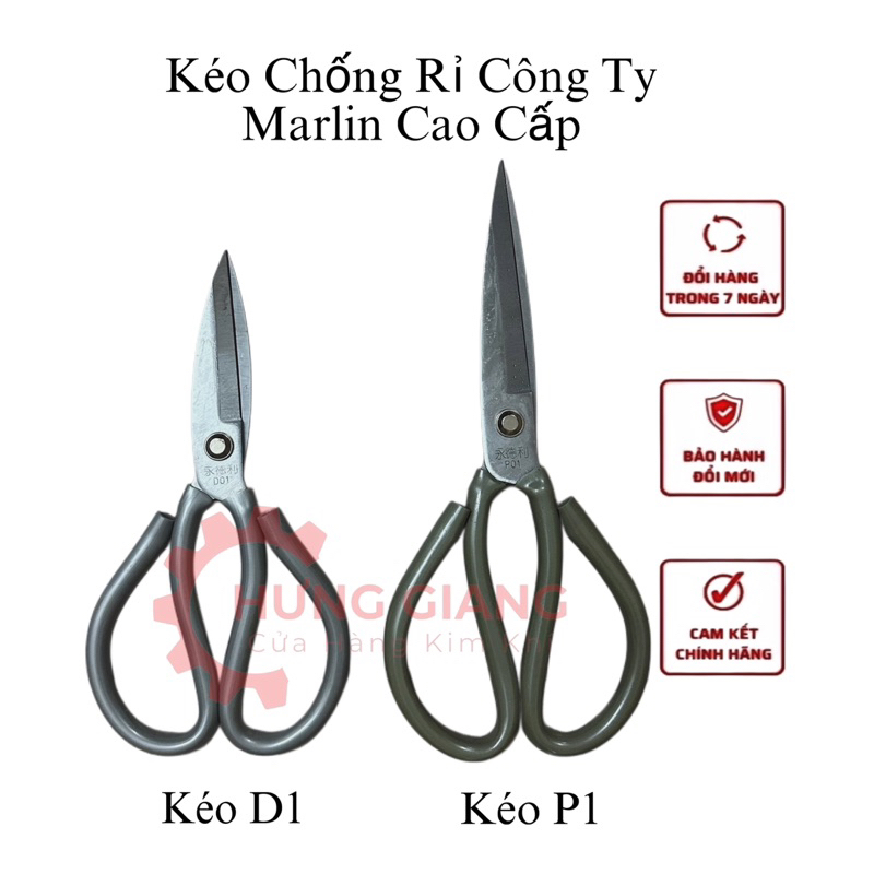 Kéo Chống Rỉ MarLin Kéo Khoẻ, Sắc Bén, Cắt Xương Gà, Bấm Vải