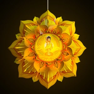 Lồng Đèn Sen Hào Quang 70cm Nhiều Màu Decor Phật Đản Chùa Lễ - TAYTA