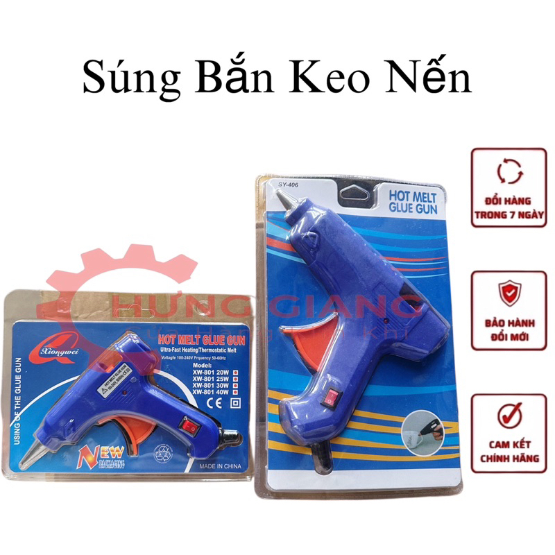 Súng Keo Nến Silicon đa năng tiện dụng 20W 60W TẶNG NẾN