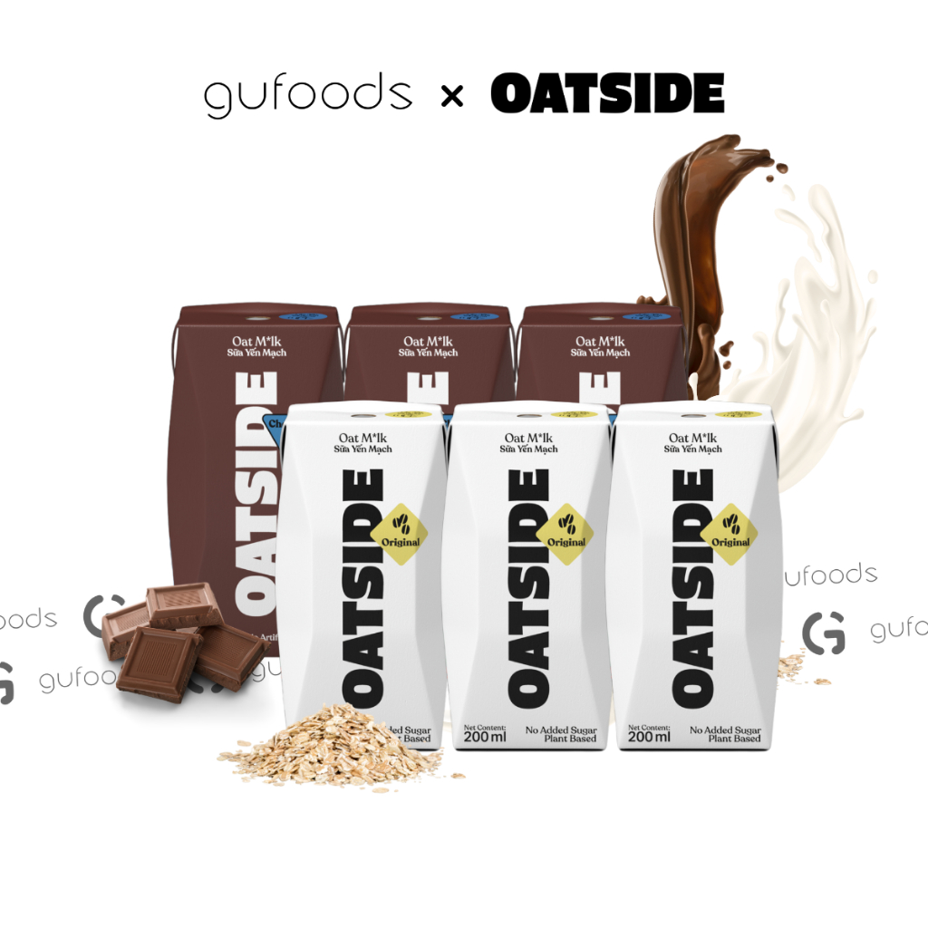 Ảnh Sữa yến mạch OATSIDE (lốc 3 hộp x 200ml) - Không lactose, Thuần chay, Thơm béo sánh mịn, 2 vị Barista Blend & Chocolate 1