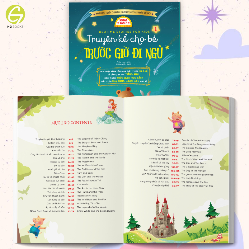 Ảnh Sách - Truyện Kể Cho Bé Trước Giờ Đi Ngủ - Giúp Con Phát Triển IQ, EQ Và Làm Quen Với Tiếng Anh 3