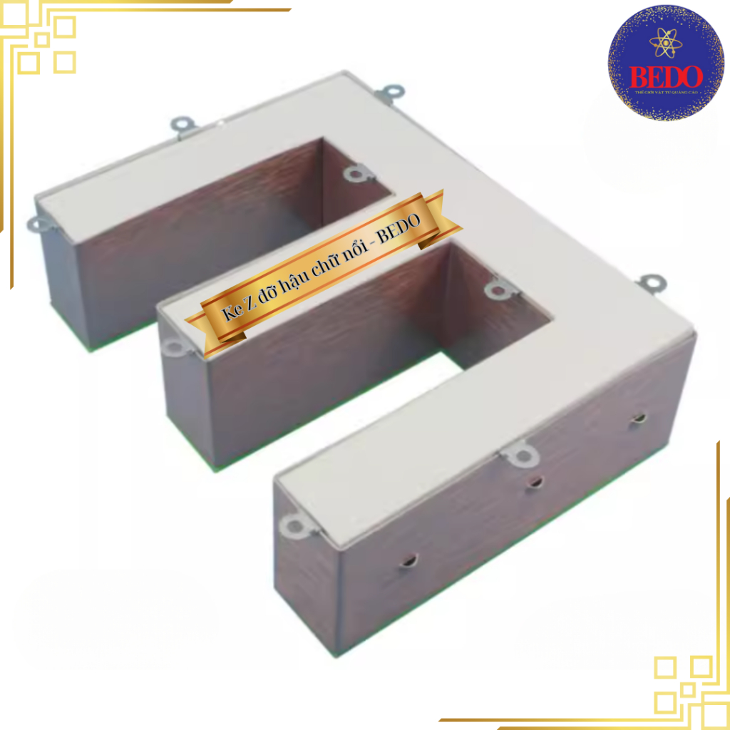 [ COMBO 100 ] Ke Bắt Chữ Nổi BEDO Inox Chống Gỉ Ke Đỡ Hậu Chữ 3D Gắn Fomex Bảng Hiệu Quảng Cáo Bền Chắc