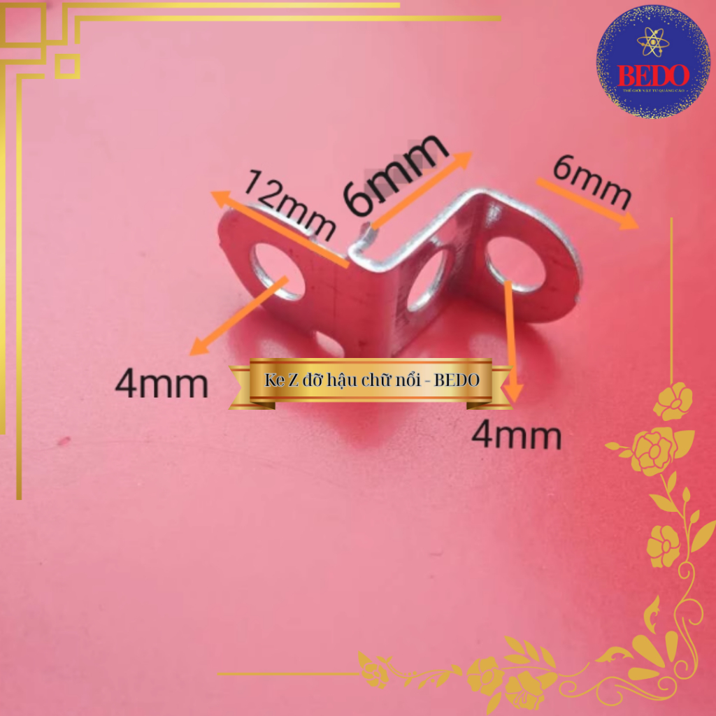 [ COMBO 100 ] Ke Bắt Chữ Nổi BEDO Inox Chống Gỉ Ke Đỡ Hậu Chữ 3D Gắn Fomex Bảng Hiệu Quảng Cáo Bền Chắc