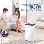 Máy hút ẩm lọc không khí 20m2 AIRPLUS Nhập Khẩu, công nghệ máy nén công suất hút 10L/ngày phòng khách, phòng ngủ đa năng — ảnh 4