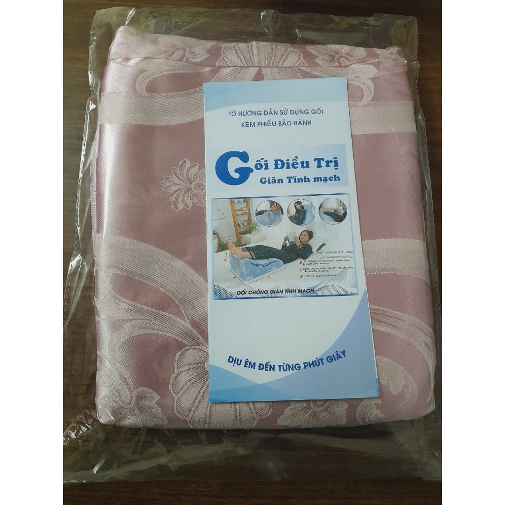 Ảnh VỎ GỐI GẤM LỤA SỊN CHO NGƯỜI BỊ GIÃN TĨNH MẠCH YOROKOBI 2 KÍCH CỠ 25&28CM 2
