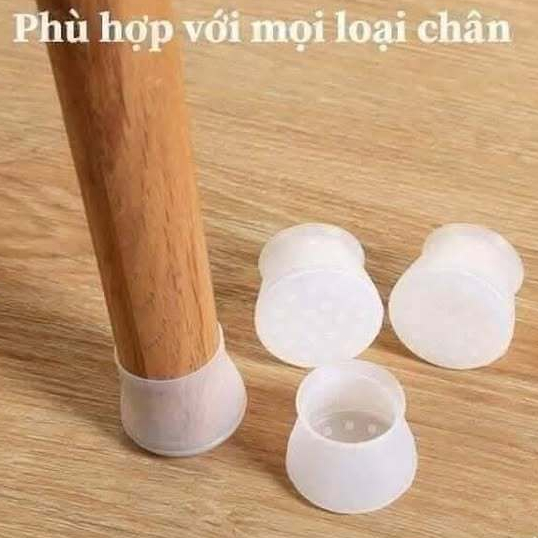 SET 4 MIẾNG BỌC CHÂN BÀN, CHÂN GHẾ SILICON CHỐNG TRƯỢT TIỆN LỢI