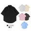 Áo sơ mi nam nữ Unisex ngắn tay Basic màu trắng và đen sơ mi lụa mịn mát form rộng SM-Trend Woo-15