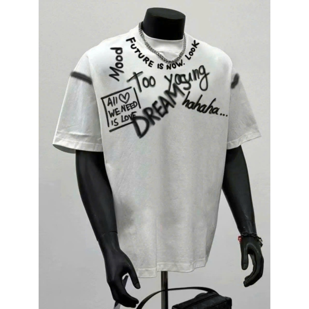 Áo thun Stee Cổ tròn DREAM Localbrand ICVCVNI Unisex Menwear Cotton