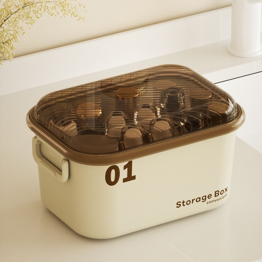 Hộp Đựng Đồ Có Nắp ENODA HOME, Hộp Nhựa Đựng Đồ Có Quai Xách 2 Bên, Hộp Kín Chống Côn Trùng Q033
