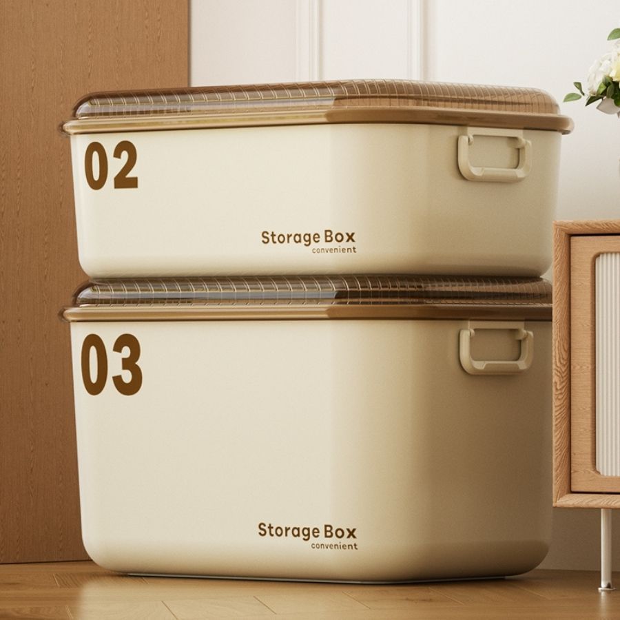 Hộp Đựng Đồ Có Nắp ENODA HOME, Hộp Nhựa Đựng Đồ Có Quai Xách 2 Bên, Hộp Kín Chống Côn Trùng Q033