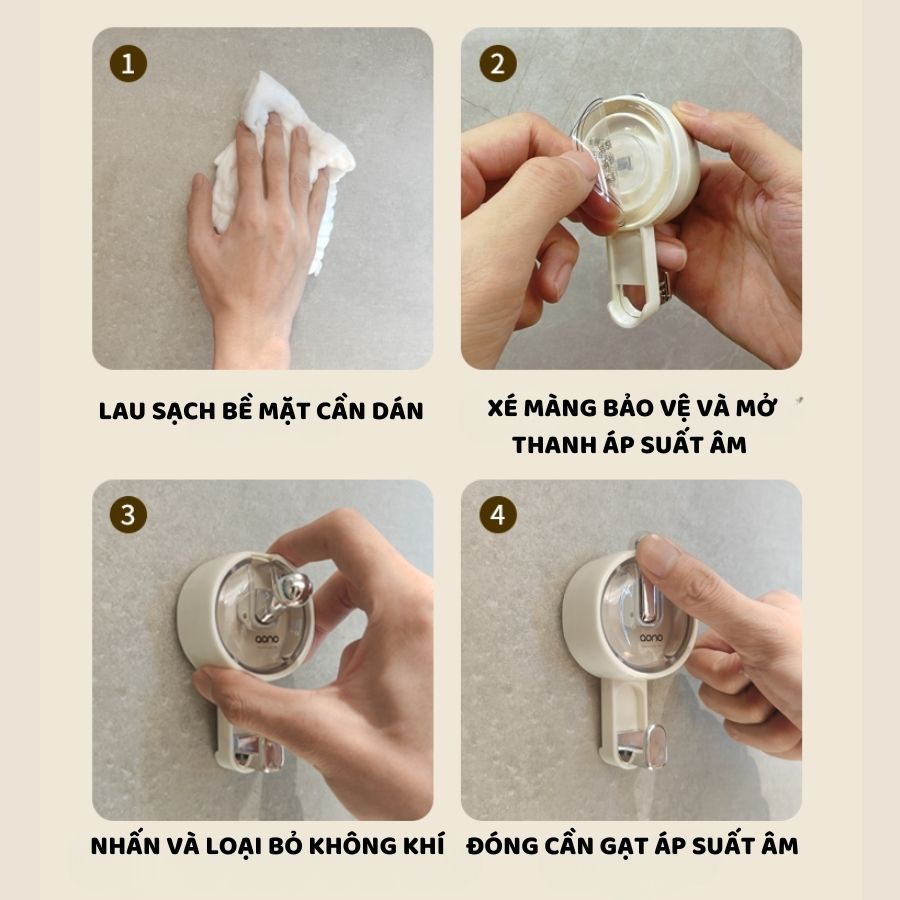 Móc Treo Hút Chân Không ENODA HOME, Móc Treo Đồ Đa Năng Không Khoan Đục Bảo Vệ Tường Nhà MT002