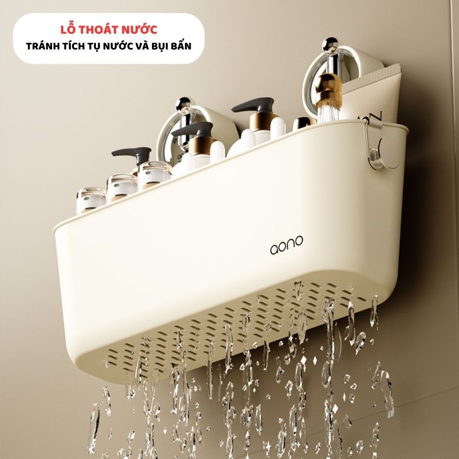 Khay Treo Tường Hút Chân Không ENODA HOME, Giá Đựng Mĩ Phẩm Treo Tường Có Thể Lắp Ghép Nhiều Tầng HMT001