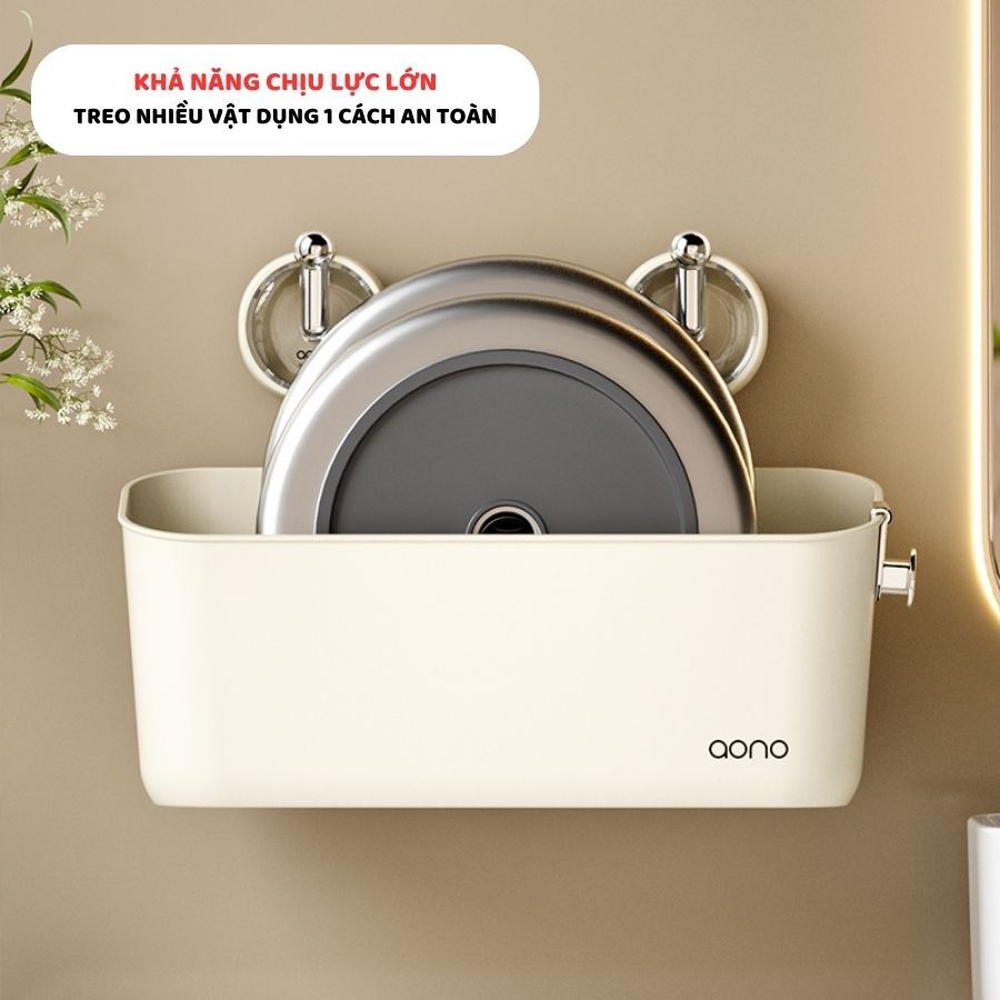 Khay Treo Tường Hút Chân Không ENODA HOME, Giá Đựng Mĩ Phẩm Treo Tường Có Thể Lắp Ghép Nhiều Tầng HMT001