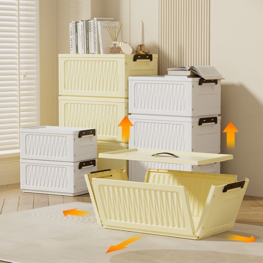 Hộp Đựng Đồ Gấp Gọn ENODA HOME, Hộp Nhựa Đựng Đồ Có Nắp Đa Kích Thước, Nắp Kín Chống Bụi Q035