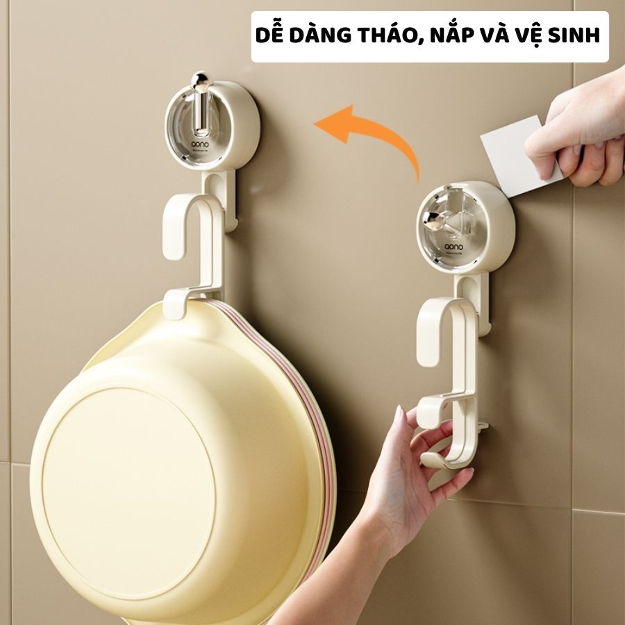 Giá Treo Chậu Rửa Mặt ENODA HOME , Móc Treo Chậu Rửa, Móc Treo Đồ Nhà Tắm Hút Chân Không, Tránh Khoan Đục MT004