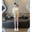 Set bộ 3 món, đồ mặc hè, set áo trong Borip mút ngực khoác len quần kaki nữ tính năng động