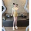 Set bộ 3 món, đồ mặc hè, set áo trong Borip mút ngực khoác len quần kaki nữ tính năng động