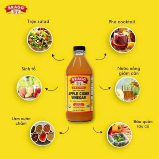Giấm Táo Hữu Cơ Bragg 473ml/946ml - Xanhsam Natural & Organic