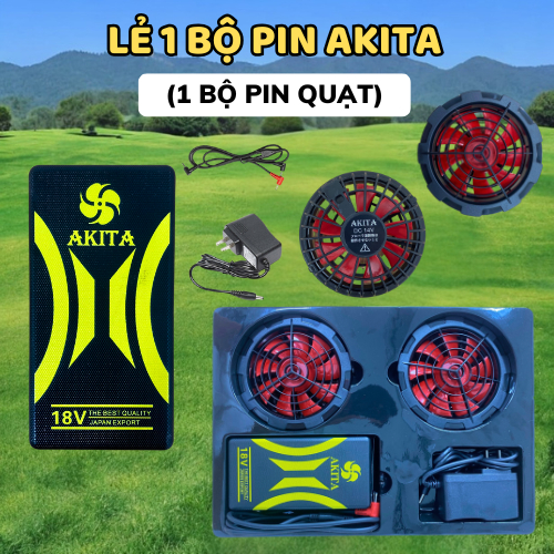 Áo điều hòa Nhật bản lẻ áo, lẻ pin quạt. Áo điều hòa lẻ bộ pin quạt AKITA, JAPAN-Bảo hành 12 tháng