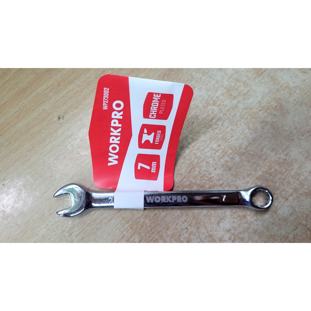 Cờ lê kết hợp 2 đầu WORKPRO 6-7-8-9-10-11-12-13-14-15-16-17-18-19-21-22-24mm bằng thép Cacbon mạ crom - Hàng chính hãng