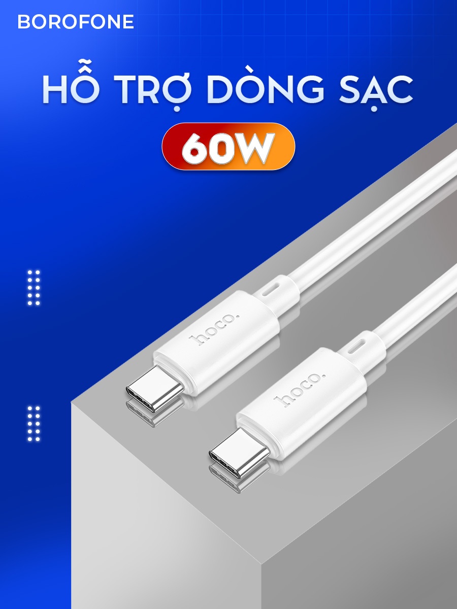 Ảnh Dây sạc Hoco X88 60W Type-C to Type-C dành cho android: samsung, oppo.. dây dài 1 mét 2