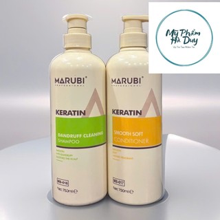 Cặp Gội - Xả MARUBI Chống Gàu Mềm Mượt Thơm Nước Hoa 750ML