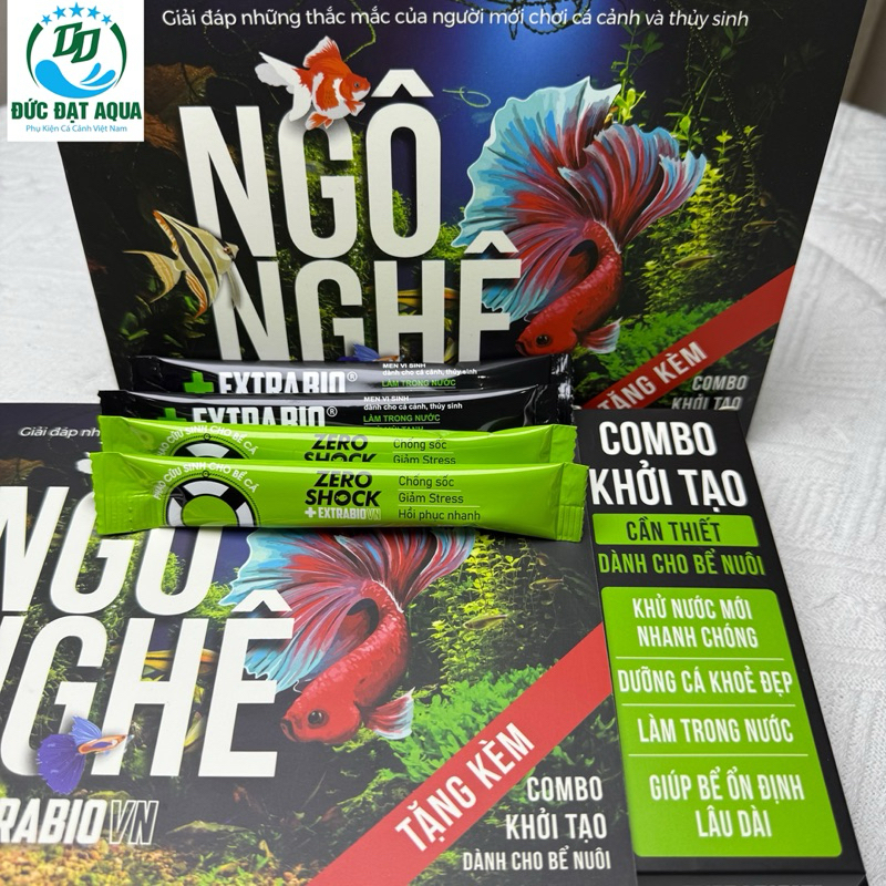 Vi Sinh Extrabio và Rezoshock Vi Sinh Làm Trong Nước Bể Cá Cảnh - Combo khởi Tạo cho người mới chơi cá