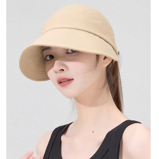 Mũ chống nắng nửa đầu, mũ chống nắng chống UV UFP50+, mũ vành có nút đeo khẩu trang thời trang vải