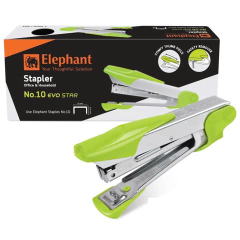 Product image [TẶNG HỘP GHIM] Dập ghim số 10 Elephant Evo Super Star 1