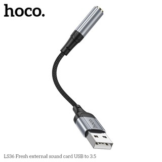 Bộ chuyển đổi âm thanh Hoco LS36 USB-A sang 3.5 (Đen) - Phụ Kiện Nhất Tín