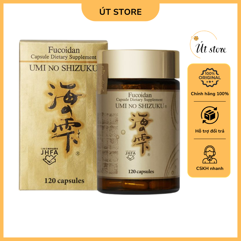 Viên Uống Hỗ Trợ Ung Thư Tảo Fucoidan Umi No Shizuku Nhật 120v tối ưu hóa hệ miễn dịch
