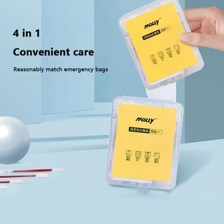 Hộp Sơ Cứu Mini 4 Trong 1 - Bộ Y Tế Cá Nhân Mang Theo Du Lịch Dã Ngoại Gia Đình Văn Phòng Ô Tô