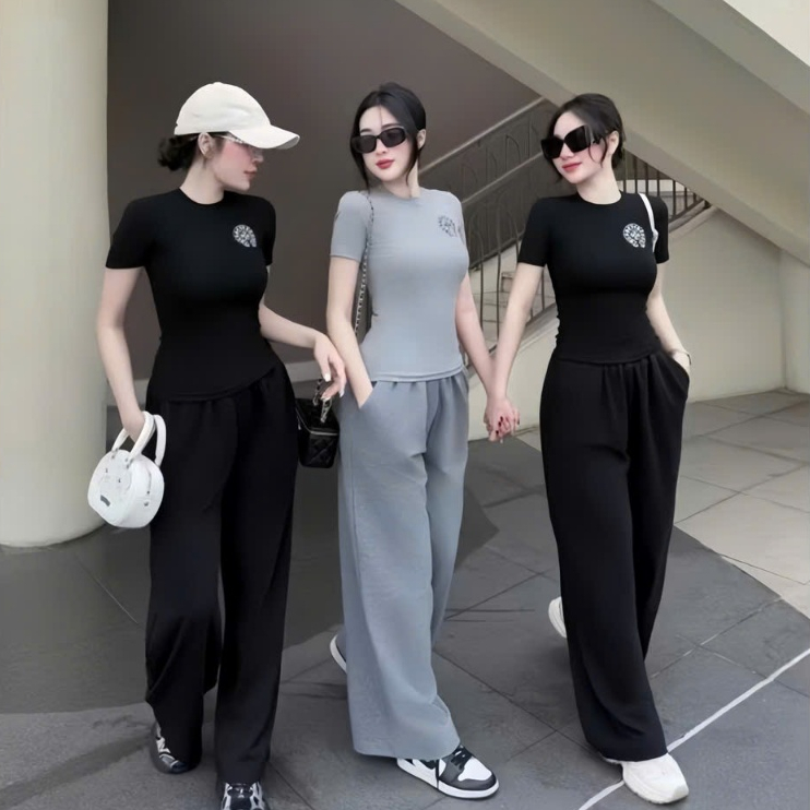Sét Bộ Nữ Thời Trang Chữ Kiểu Sau Lưng From Cực Ôm Eo Tôn Dáng Chất Thun Cotton Co Dãn Siêu Mềm Mại