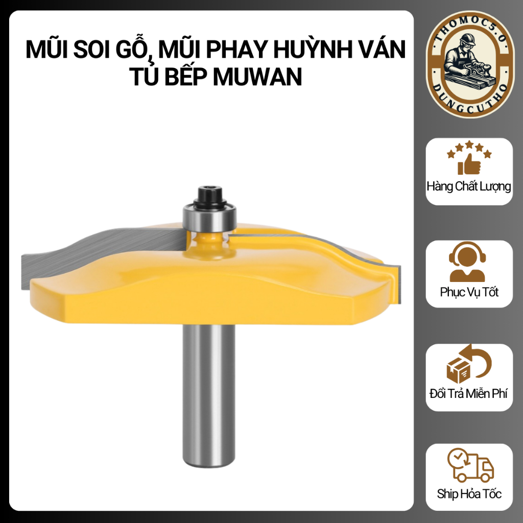 Mũi soi gỗ, mũi phay huỳnh ván tủ bếp Muwang [Thomoc5.0]