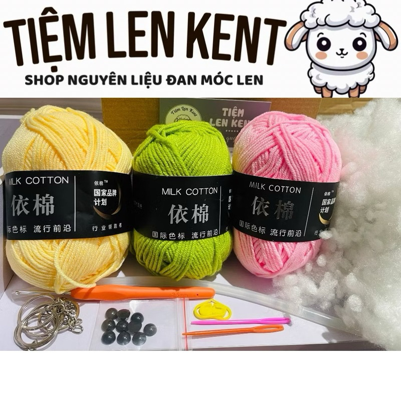 Set Len cho người mới học, Combo Móc Len Cho Người Mới Bắt Đầu Handmade ...