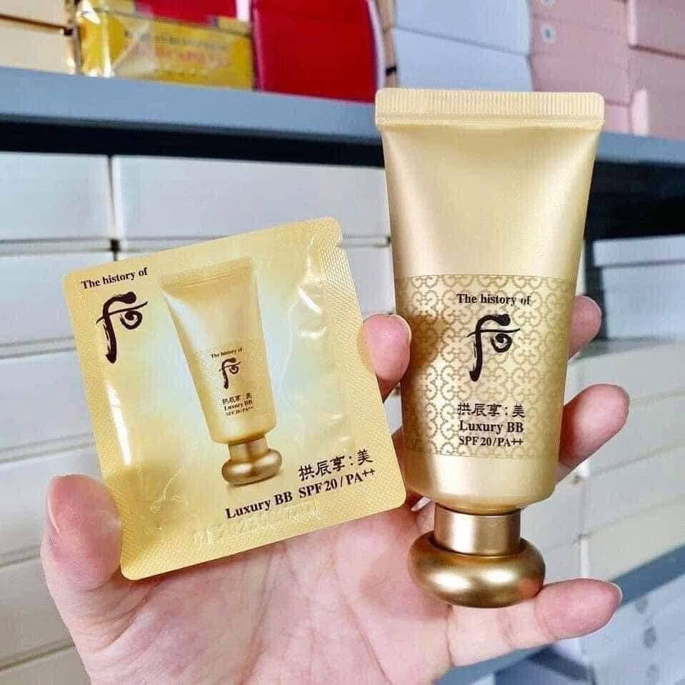 10 Kem Nền, Kem Nền BB, Kem Trang Điểm Whoo Vàng Đông Y Cao Cấp Luxury BB Cream SPF20/PA++ - BeautyX