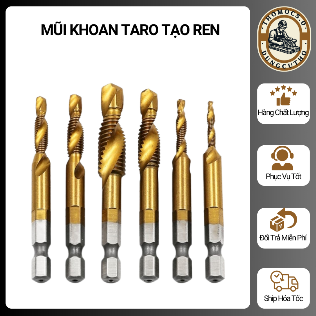 Mũi Khoan Taro Tạo Ren - Công Cụ Không Thể Thiếu Cho Ngành Cơ Khí và DIY