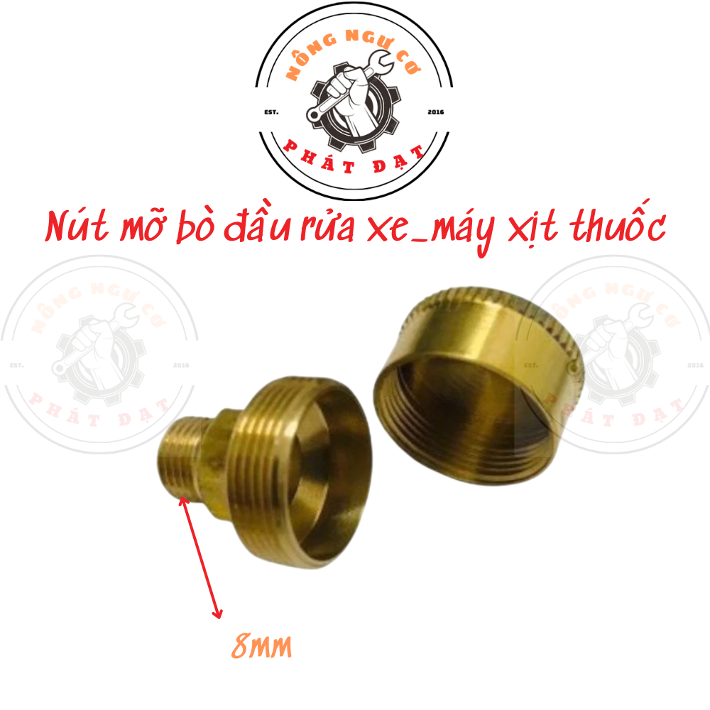 Nút mỡ bò / Vú mỡ bò bằng ĐỒNG CHẤT LƯỢNG dùng cho đầu máy rửa xe , xịt thuốc