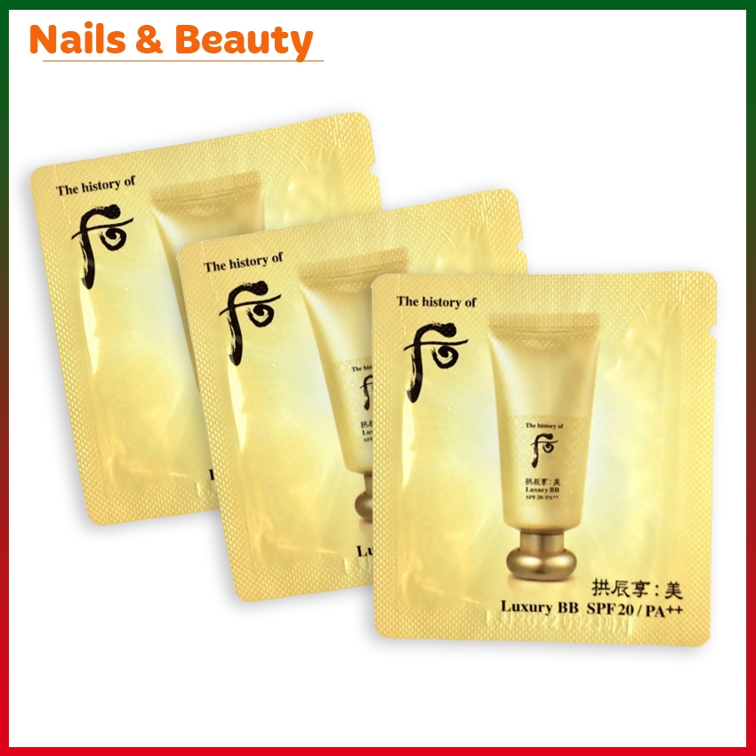 10 Kem Nền, Kem Nền BB, Kem Trang Điểm Whoo Vàng Đông Y Cao Cấp Luxury BB Cream SPF20/PA++ - BeautyX
