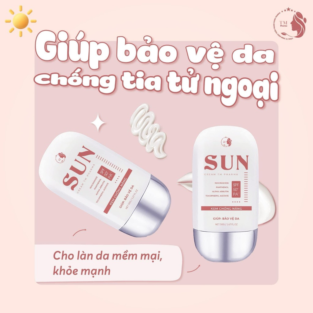 Ảnh Kem Chống Nắng Sun Cream TM Pharma Nâng Tone Da,Không Bết Dính,Công Nghệ Titanium + TẶNG Kem Body Nước Hoa 4