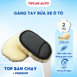 Găng Tay Rửa Xe Microfiber Chuyên Dụng Lông Cừu Cao Su Thấm Hút Tốt Chống Trầy Xước Siêu Mềm Cao Cấp