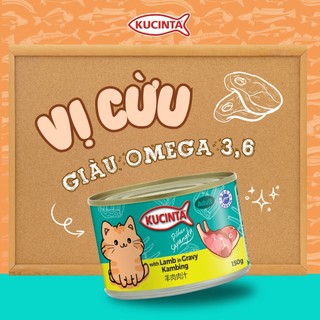 [150g] Combo 10 Lon Pate Kucinta Hộp 150g, Pate Mèo Cam Dạng Nước Xốt Gravy Nhiều Toping cho mèo Pet Hub
