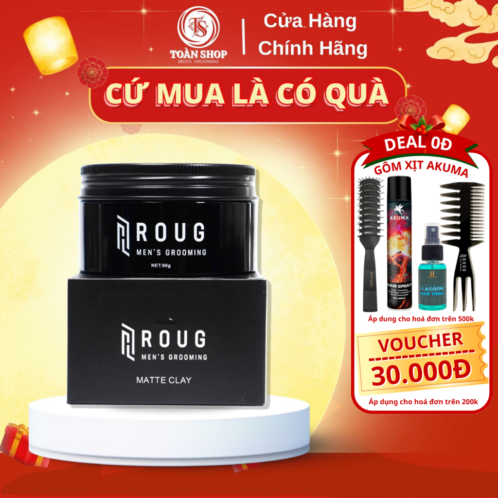 Sáp vuốt tóc Roug Matte Clay 90gr - Chính Hãng Roug Men’s Grooming ...