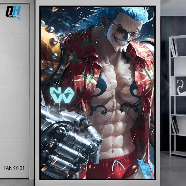 Tranh Dán Tường One Piece Fanky, Dán Tường Fomex 5mm,Decor ,Decor Phòng Ngủ ,Phòng Game, Phòng Trẻ Em, QH Anime Decor