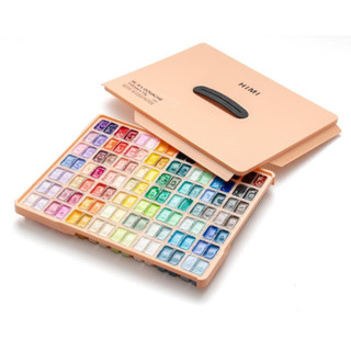 HIMI MIYA - Tặng Quà 0đ🖌️ Bộ 112 Màu vẽ Gouache Baby Blue/Fuzz Peach Sinh đôi🎨 Limited Twin Gouache Paint Set 112 colors